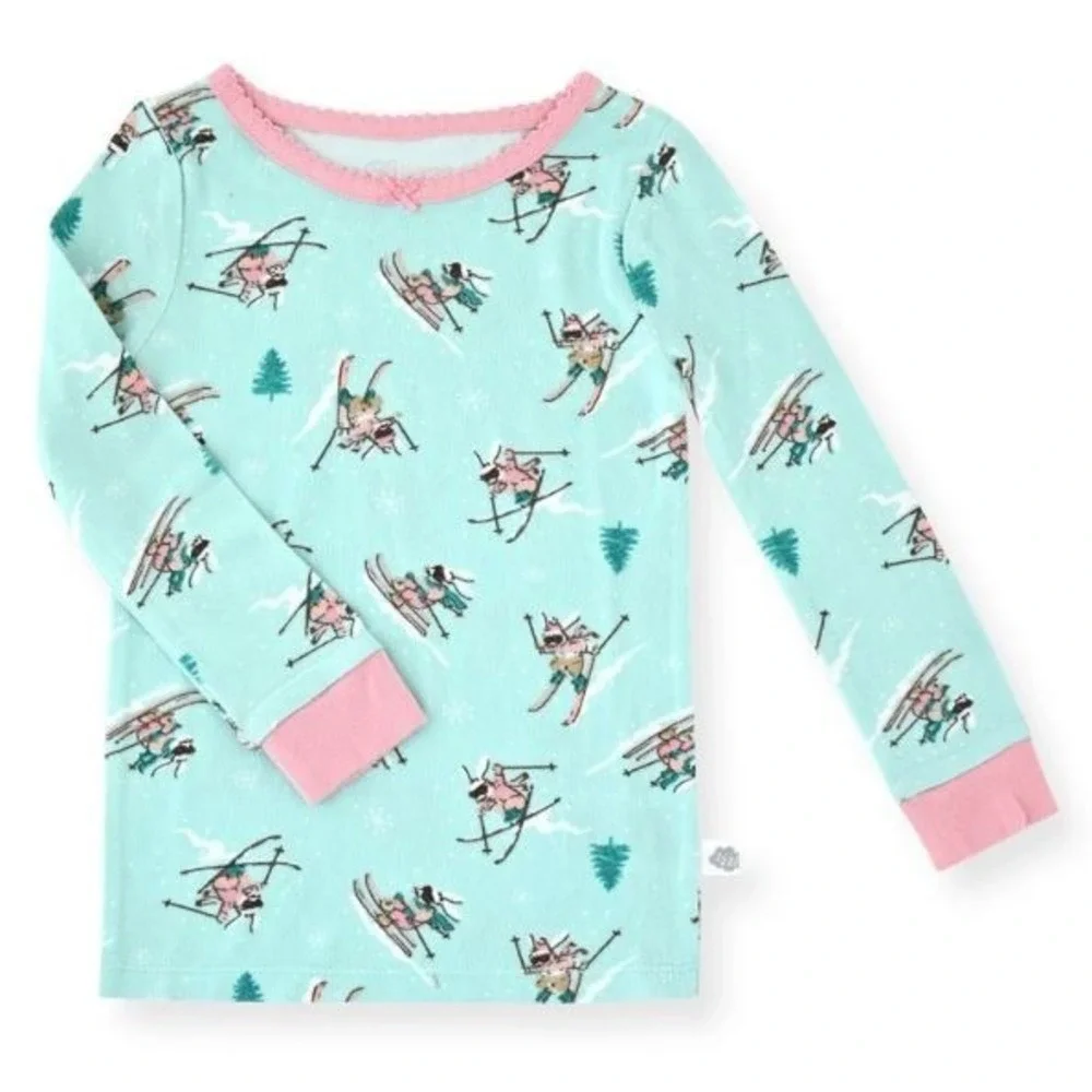 Sleep on it  Baby Girls Super Soft Jersey Pajama's & Matching Socks Apres Ski 3T